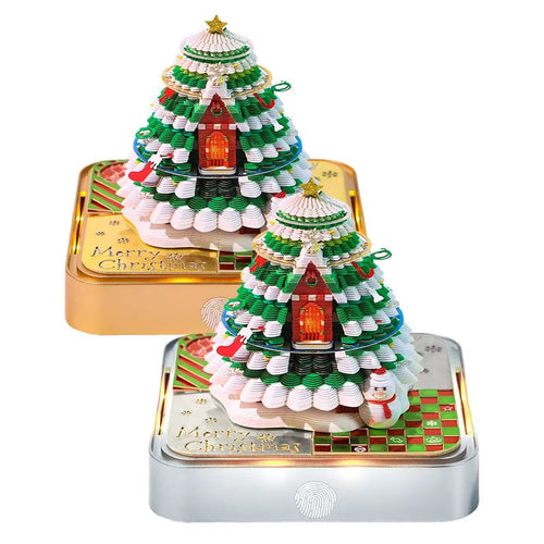 3D Paper Notepad Desk Calendar 2025 Christmas Tree Memo Pads Paper Art Notepad Stationery Christmas Birthday Novel Gifts