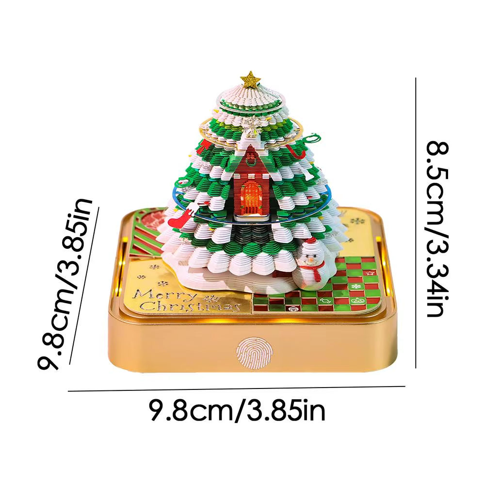 3D Paper Notepad Desk Calendar 2025 Christmas Tree Memo Pads Paper Art Notepad Stationery Christmas Birthday Novel Gifts