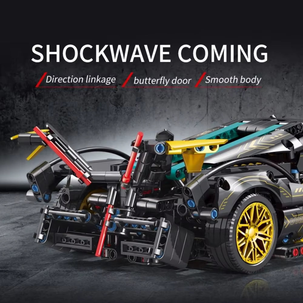 1:14 Scale Building Block Sports Car Model, Sports Car Model Building Block Kit, Racing Moc Building Block and Construction Toys