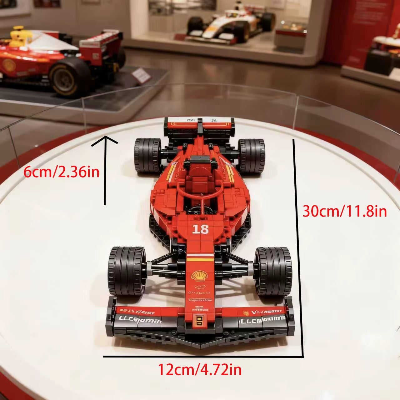 1436-Piece Red Racing Car Building Block Model Toy Set, DIY Assembly Racing Car Building Block Toy, Birthday Gift Surprise Present