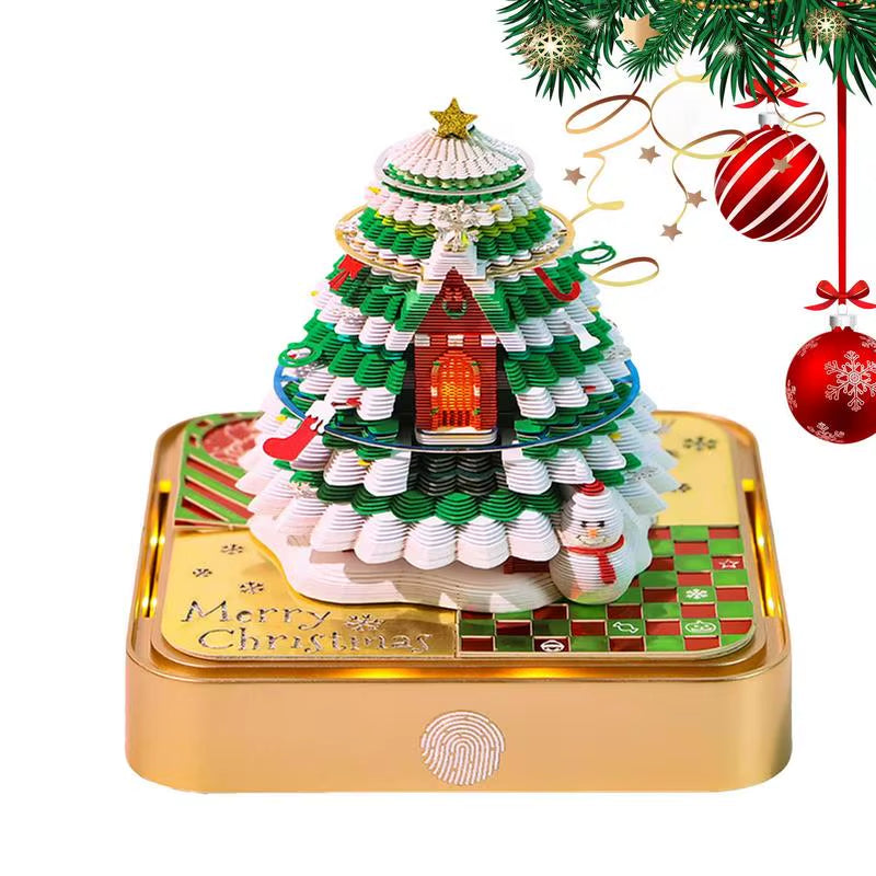 3D Paper Notepad Desk Calendar 2025 Christmas Tree Memo Pads Paper Art Notepad Stationery Christmas Birthday Novel Gifts